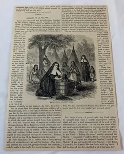 1879 Artikel mit Gravur ~ MADAME DE LA PELTRIE Quebec, Kanada - Bild 1 von 1