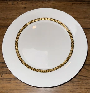 SABATIER Dinner Plates FRENCH The Home Imperial Gold 491 Porcelain SET 6 NEW - Picture 1 of 5