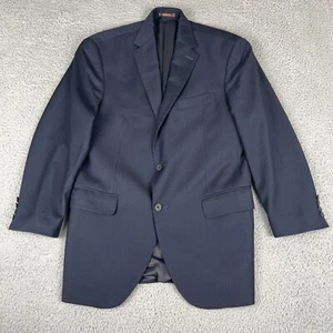 PETER MILLAR Blue Striped 100% Wool Mens 2 Btn Blazer Sport Coat Jacket Suit-40R - Picture 1 of 17