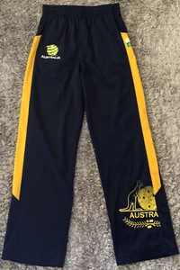 K121 NWT Official Australia Soccer Socceroos Track Pants Pockets Kids Youth 14 - Picture 1 of 14
