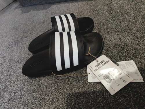 Adidas Adilette Comfort Sliders Uomo Taglia 7UK NUOVE