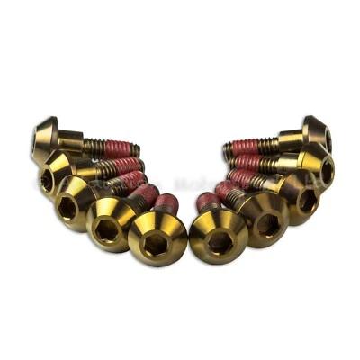 10x Yamaha YZF R6 2005 bronce titanio disco delantero rotor pernos bloqueo de rosca YZF-R6 Foto 1 de 2