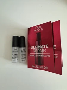 2 x WELLA Ultimate Repair Miracle Hair Rescue Leave-in Treatment 5ml 0.16fl.oz - Picture 1 of 2