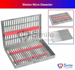 Rhoton Micro Disector Ampliado Juego de 20 Piezas con Bandeja de Esterilización Gratis CE - Imagen 1 de 5