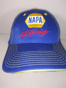 Napa Racing Bill Davis Yellow Red Blue Napa Racing Baseball Cap Hat - Picture 1 of 9