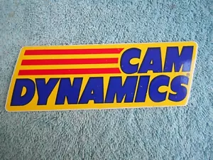 VINTAGE 1980'S CAM DYNAMICS HIGH PERFORMANCE AUTOMOTIVE DECAL STICKER 6" X 2" - Picture 1 of 6