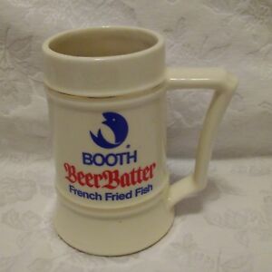 Booth Beer Batter Fish Advertising Beer Mug Circa 1960's