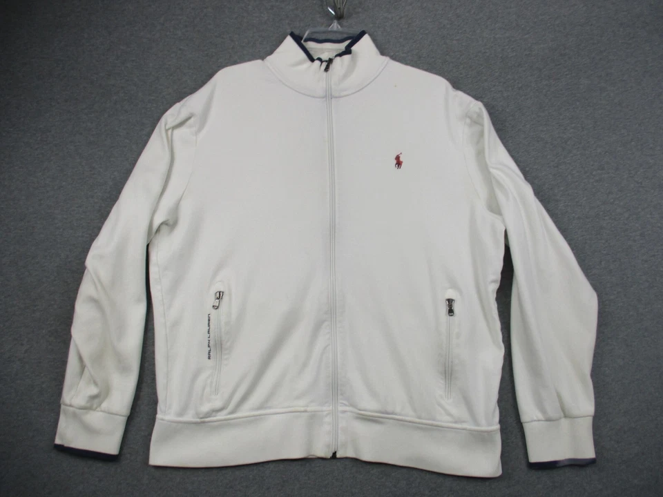 Chaqueta Polo Ralph Lauren Performance XL Hombre Blanca Pista Correr Foto 1 de 4