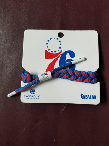 Rastaclat Basketball Philadelphia 76ERS Adjustable Knotted Bracelet - Blue & Red Cover