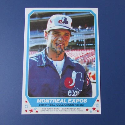 BILL GULLICKSON  SIGNED   1982 O-Pee-Chee  Insert  poster  5X7  AUTO  EXPOS  OPC - Image 1 of 3