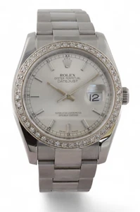 ROLEX Datejust 36 Oyster Perpetual - 36mm - White Gold Diamond Bezel - 116234 - Picture 1 of 24