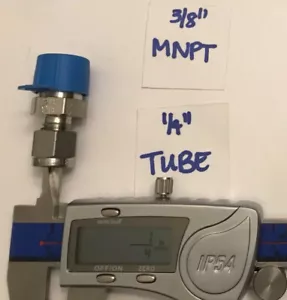 SSP DUOLOK  1/4” TUBE X 3/8 MNPT SS-316 STRAIGHT TUBING FITTING P.N.: ISSD4MC6 - Picture 1 of 1
