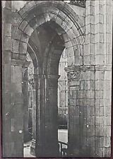 Aisle, Cathedral of St. Lazare, Autun, France, Magic Lantern Glass Slide