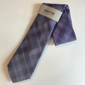 KENNETH COLE REACTION, Multi-Color Purple Plaid Neck Tie, One Size, NWT, $59.50 - Picture 1 of 5