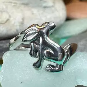 Rabbit Ring Hare Animal Jewelry Mystical Celtic Wiccan Ring 925 - Picture 1 of 10