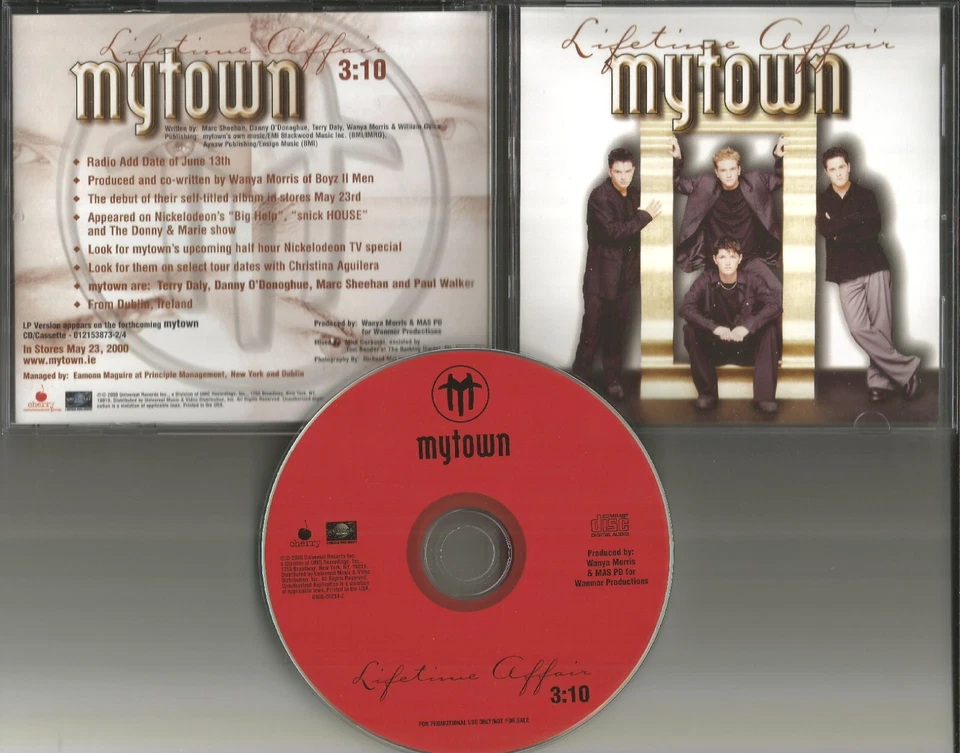The Script MYTOWN My town Lifetime Affair 2000 USA PROMO DJ CD single MINT 2000 - Image 1 of 1