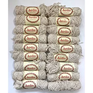 18 matassine Berroco Jardin filato vintage fuori produzione panna bianco sporco nubby NOS - Foto 1 di 4