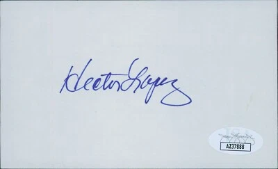 Hector Lopez New York Yankees Signed 3x5 Index Card JSA Authenticated - Image 1 of 2