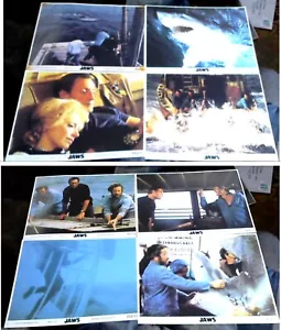 JAWS (1976) Full Replica FOH Set 8''x10''Lobby Cards front of house - Bild 1 von 3