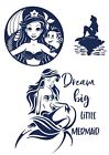 The Little Mermaid Set of 3 Wall / Bedroom / Laptop Vinyl Sticker Decals