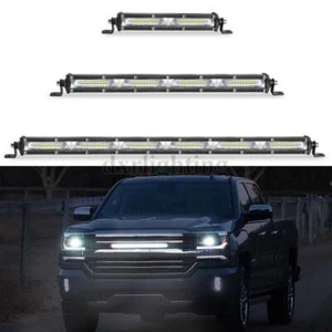 7in 13in 20in Slim LED Work Light Bar Flood Fog Driving Lamp UTV ATV SUV Truck - Picture 1 of 15