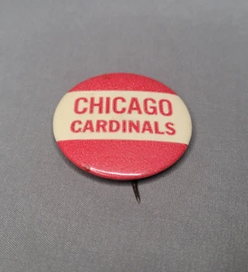 Vintage Chicago Cardinals Pinback Button Red White Souvenir Pin Football NFL - Picture 1 of 8