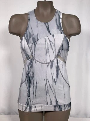 Stella McCartney x Adidas大理石印花弹力健身房训练上衣女式中号 — 第 1/4 张图片