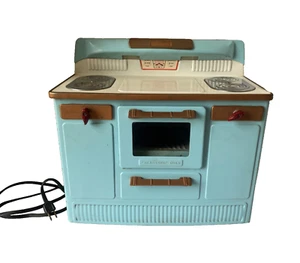 Forno elettrico a scoppio vintage anni 50 Impero fornello giocattolo blu TESTATO BELLO - Foto 1 di 20