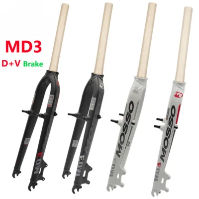Road MTB Hard Fork D+V Brake 26/27.5inch Bicycle Front Forks Matte Gloss  - Image 1 of 4