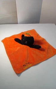 Carters Child of Mine Black Cat My First Halloween Rattle Lovey Security Blanket - Picture 1 of 7