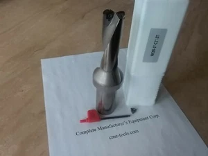 U drill 1"x3x6-1/2", 1-1/4" dia. shank, W. 10 Extra WCMX05 inserts #UD-1 - Picture 1 of 5