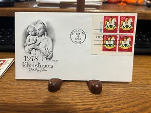 Oct 18, 1978, Holly Michigan First Day Issue Cachet 4 Stamp 1978 Christmas - Picture 1 of 1