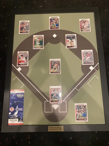 Boston Red Sox World Series 2004 Champions Topps Edition Frame With Ticket Cover
