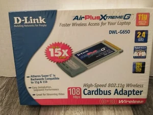 D-Link AirPlus XtremeG Wireless Network PCI Adapter 802.11g 108Mbps DWL-G650 - Picture 1 of 4