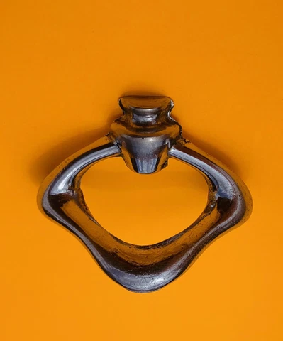 MidCentury Modern Hardware Chrome Drawer Ring Pull  Cabinet Knob 1.5”Centers Cover