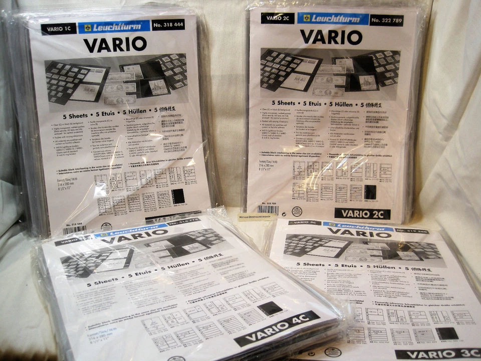 Leuchtturm VARIO C fundas cristalinas paquete de 5 a elegir