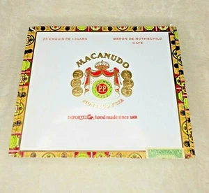 Caja de cigarros de madera Macanudo Montego Y Cia Baron De Rothschild Café solamente, 8 1/2" - Imagen 1 de 10