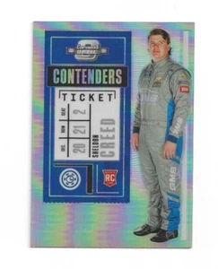 2021 Panini Chronicles Racing SHELDON CREED Contenders Optic Silver Prizm Rookie - Picture 1 of 2