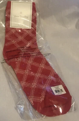 Nuevos calcetines para mujer Vera Bradley Foxy rojos Minsk a cuadros Foto 1 de 4