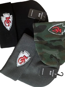 kansas city chiefs hat beanie Lot Bundle 3 All  - Picture 1 of 5