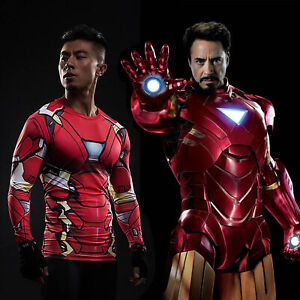 Avengers Iron Man 3 Long Sleeve T-shirt Cosplay Halloween Party