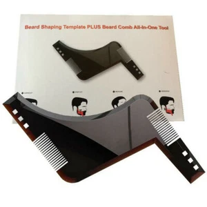 Beard Styling Shaping Template Comb Barber Tool Symmetry Line Up Trimming Guide - Picture 1 of 7