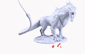 Unpainted Dragonspawn Miniature Resin Figure D&D Pathfinder Tabletop RPG - Picture 1 of 5