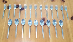 Vintage Gorham Stegor Sandelholz Edelstahl Besteck Set 22 Teile USA - Bild 1 von 10