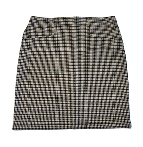 Minifalda Stradivarius para mujer marrón elástica patrón pata de gallo talla pequeña - Imagen 1 de 3