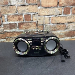 Pyle Home PHCD55 CD Player Bluetooth Boombox Speaker (Army) READ - Picture 1 of 8