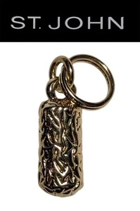 Tirador de cremallera cilindro grabado tono dorado suave St John Knits 0,5 pulgadas  - Imagen 1 de 1
