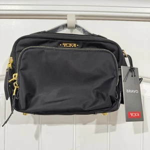 Bolso Bandolera Tumi Bravo Negro Pequeño Mango Superior Falta Correa Nylon - Imagen 1 de 9