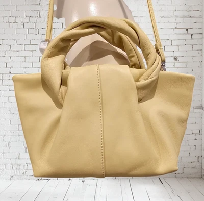 Nwt ORYANY Cozy Yellow Lamb Leather Small Tote Crossbody Shoulder Handbag - Image 1 of 4