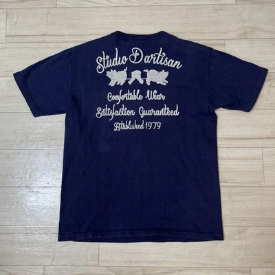 Camiseta Studio D'Artisan Estampada Espalda en Azul Marino y Blanco/Talla: M Limitada De JAPÓN Foto 1 de 4